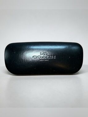 Coach Black Hard Sunglasses Case with Embossed Logo
